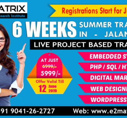 6 Weeks Summer Training in Jalandhar Punjab – Registration Open
